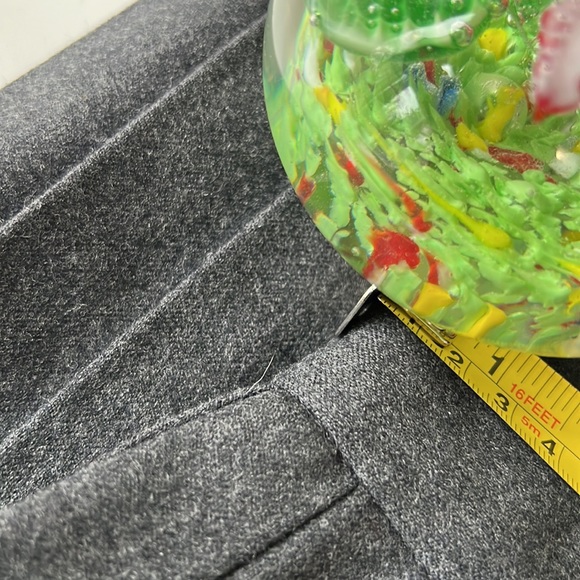 Vintage 80's Ralph Lauren 100% Wool Pleated Long Midi Long Charcoal Gray Size 6 - Picture 9 of 10